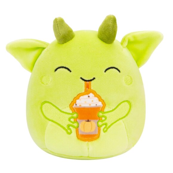 Squishmallows 5-Inch Halloween Fitzy Goblin Holding Latte NWT - Picture 1 of 2